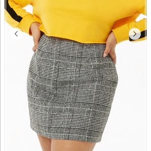 Forever 21 Plus Glen Plaid Mini Skirt
